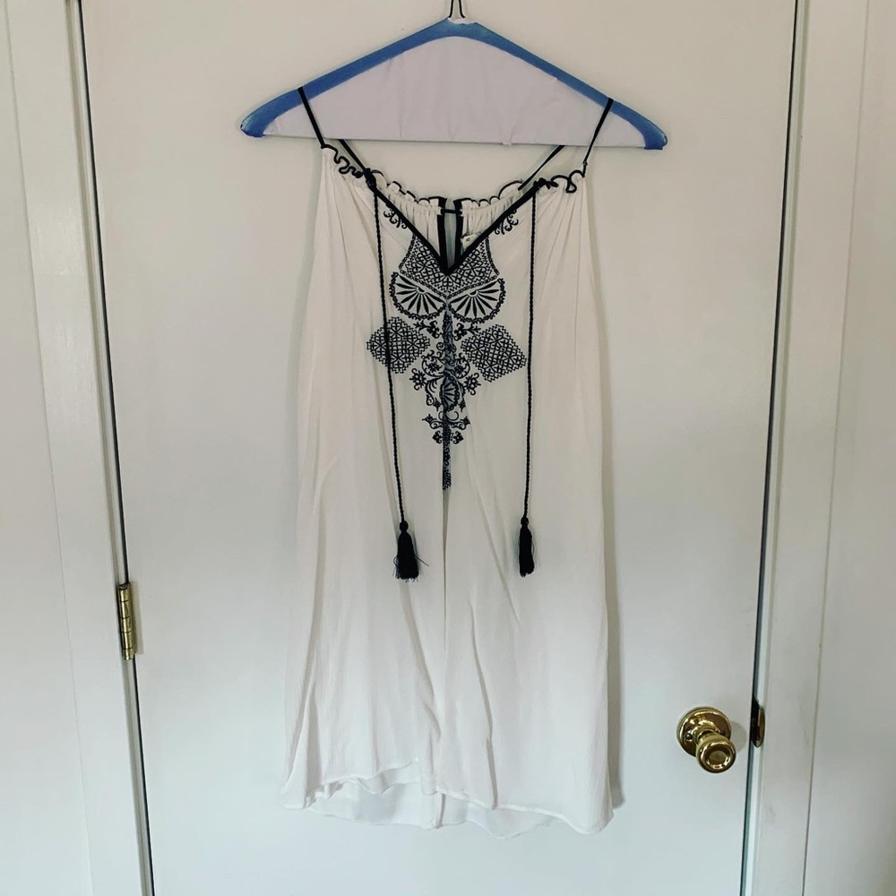 Adorable Print White Dress